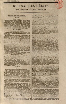 Journal des débats politiques et littéraires Donnerstag 25. März 1819