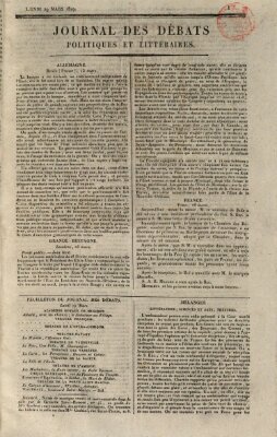 Journal des débats politiques et littéraires Montag 29. März 1819