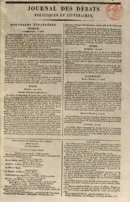 Journal des débats politiques et littéraires Montag 12. April 1819