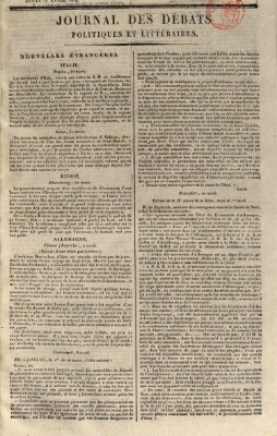 Journal des débats politiques et littéraires Donnerstag 15. April 1819