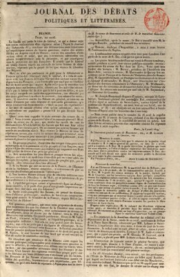 Journal des débats politiques et littéraires Freitag 23. April 1819