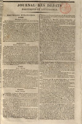 Journal des débats politiques et littéraires Samstag 24. April 1819