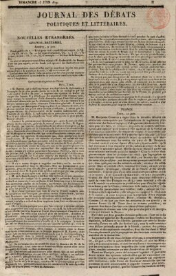 Journal des débats politiques et littéraires Sonntag 13. Juni 1819