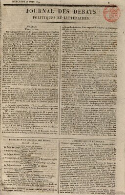 Journal des débats politiques et littéraires Mittwoch 23. Juni 1819