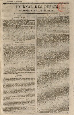 Journal des débats politiques et littéraires Freitag 25. Juni 1819