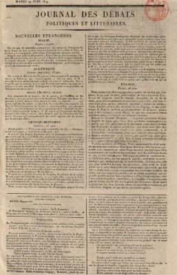 Journal des débats politiques et littéraires Dienstag 29. Juni 1819