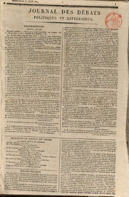 Journal des débats politiques et littéraires Mittwoch 30. Juni 1819