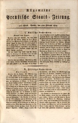 Allgemeine preußische Staats-Zeitung Dienstag 9. Februar 1819