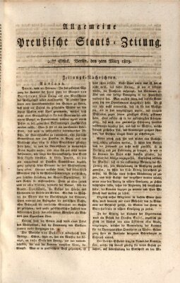 Allgemeine preußische Staats-Zeitung Dienstag 9. März 1819