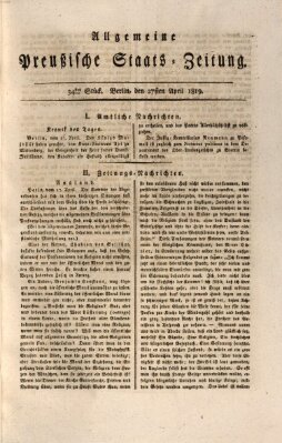 Allgemeine preußische Staats-Zeitung Dienstag 27. April 1819