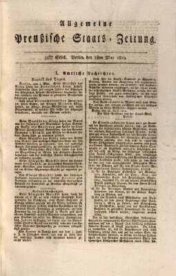 Allgemeine preußische Staats-Zeitung Samstag 1. Mai 1819