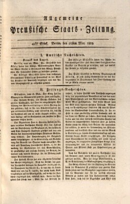 Allgemeine preußische Staats-Zeitung Dienstag 25. Mai 1819