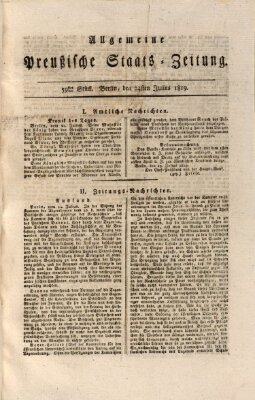 Allgemeine preußische Staats-Zeitung Samstag 24. Juli 1819