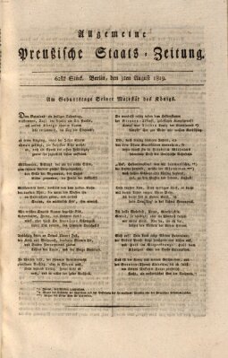 Allgemeine preußische Staats-Zeitung Dienstag 3. August 1819