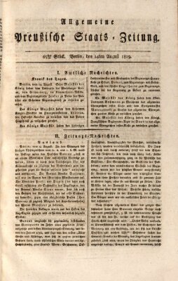 Allgemeine preußische Staats-Zeitung Samstag 14. August 1819