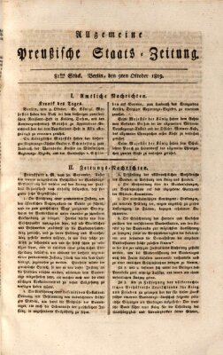 Allgemeine preußische Staats-Zeitung Samstag 9. Oktober 1819