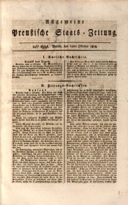 Allgemeine preußische Staats-Zeitung Dienstag 19. Oktober 1819