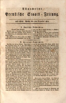 Allgemeine preußische Staats-Zeitung Dienstag 2. November 1819