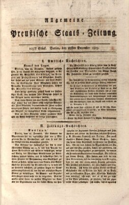 Allgemeine preußische Staats-Zeitung Samstag 25. Dezember 1819