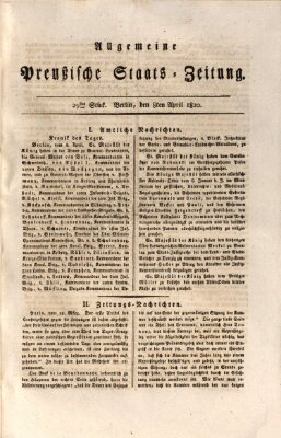 Allgemeine preußische Staats-Zeitung Samstag 8. April 1820