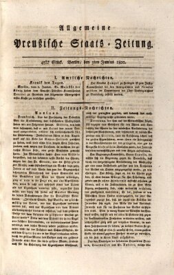 Allgemeine preußische Staats-Zeitung Samstag 3. Juni 1820