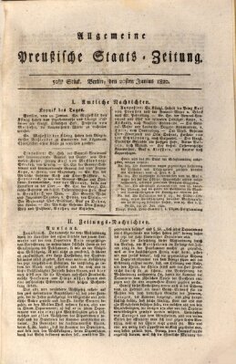 Allgemeine preußische Staats-Zeitung Dienstag 20. Juni 1820