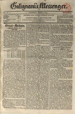 Galignani's messenger Dienstag 8. Juni 1819