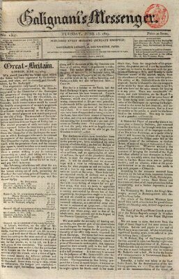 Galignani's messenger Dienstag 15. Juni 1819