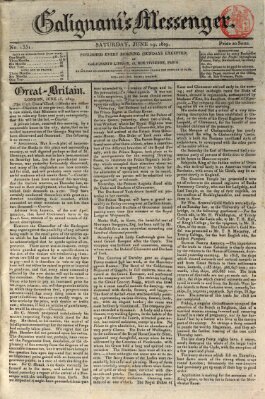 Galignani's messenger Samstag 19. Juni 1819