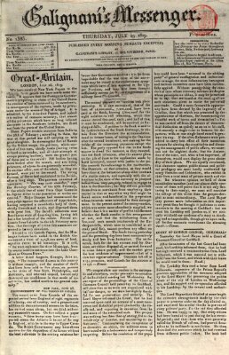 Galignani's messenger Donnerstag 29. Juli 1819