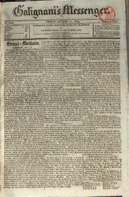 Galignani's messenger Freitag 27. August 1819