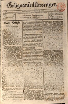 Galignani's messenger Samstag 27. November 1819