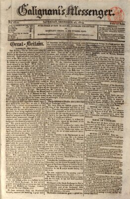 Galignani's messenger Samstag 25. Dezember 1819