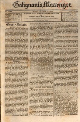 Galignani's messenger Freitag 21. Januar 1820