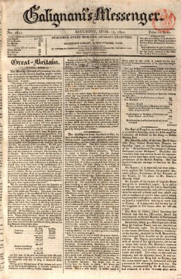 Galignani's messenger Samstag 15. April 1820