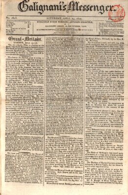 Galignani's messenger Samstag 29. April 1820