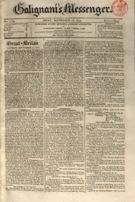 Galignani's messenger Freitag 15. September 1820