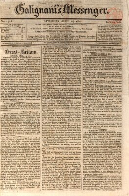 Galignani's messenger Samstag 14. April 1821