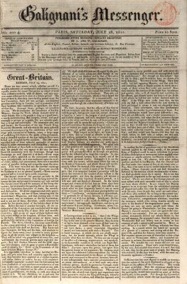 Galignani's messenger Samstag 28. Juli 1821