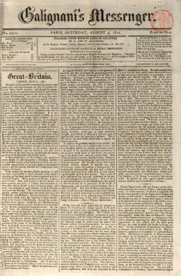 Galignani's messenger Samstag 4. August 1821