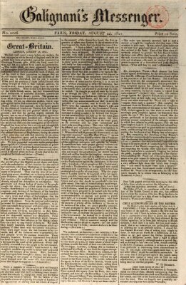 Galignani's messenger Freitag 24. August 1821