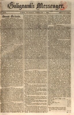 Galignani's messenger Donnerstag 7. Februar 1822