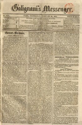 Galignani's messenger Mittwoch 20. Februar 1822