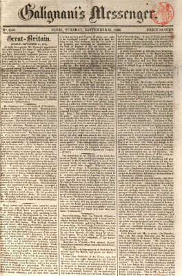 Galignani's messenger Dienstag 24. September 1822