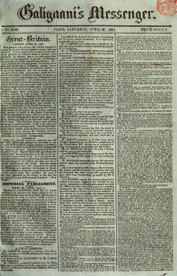 Galignani's messenger Samstag 26. April 1823