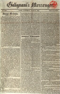 Galignani's messenger Samstag 21. Juni 1823