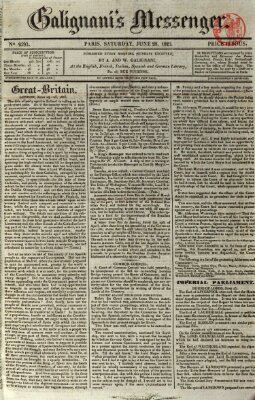 Galignani's messenger Samstag 28. Juni 1823