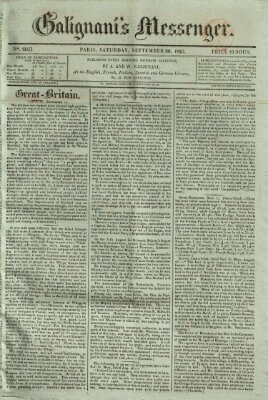 Galignani's messenger Samstag 20. September 1823