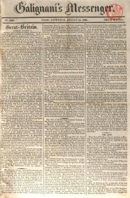 Galignani's messenger Samstag 14. August 1824