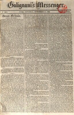 Galignani's messenger Samstag 11. September 1824